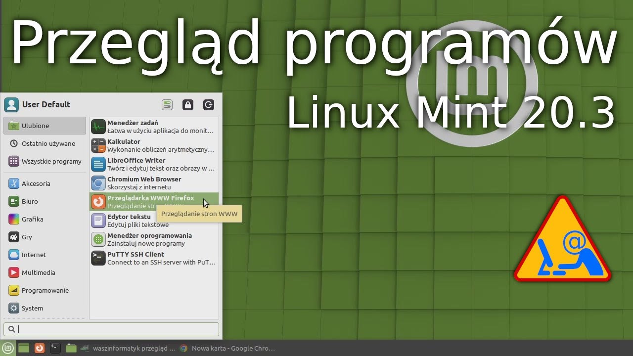 Przegląd programów w Linux Mint 20.3 - YouTube