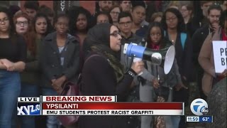 EMU students protest over racist graffiti