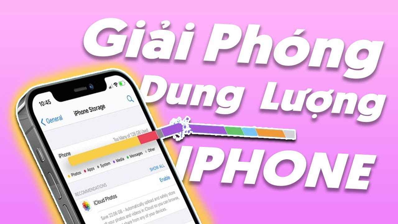 Cch gii phng dung lng iPHONE khi b y - Gii phng b nh iPhone