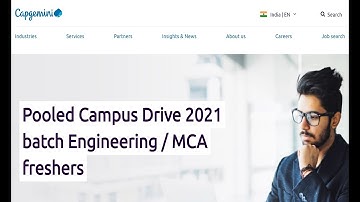 Capgemini Pooled Campus Drive 2021 | Freshers | 2021 Batch | BE/ B.Tech/ M.Tech/ MCA | Across India