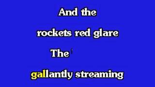 Video thumbnail of "Houston, Whitney   Star Spangled Banner, The KARAOKE MALE VERSION -4 SEMITONES"