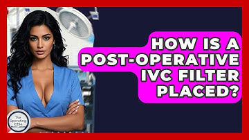How Is A Post-Operative IVC Filter Placed? - The Operating Table