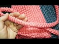 كروشيه للمبتدئين/حزام للشنطه بطريقه حبل اللاسيه الروماني بطريقه سهله وجديده how to crochet hand bag