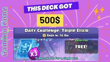 DAILY CHALLENGE : Triple Elixir | Clash Royale