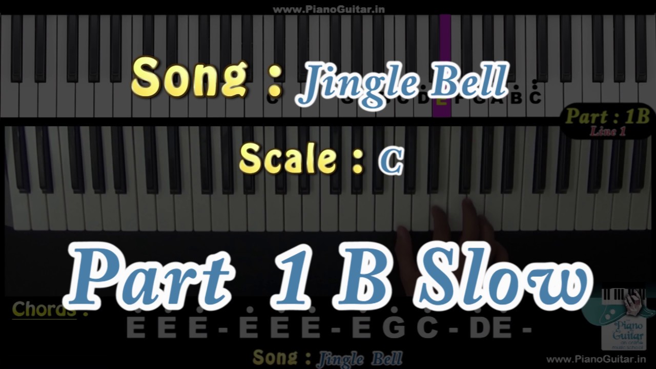 Jingle Bell on Keyboard Slow Part 1 B YouTube