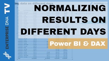 Normalizing Results On Different Days - Time Related Analysis In Power BI Using DAX