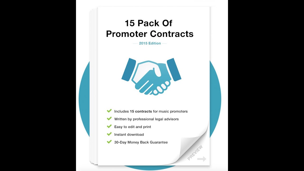 Download Promoter Contract Template Pack Musiclawcontracts
