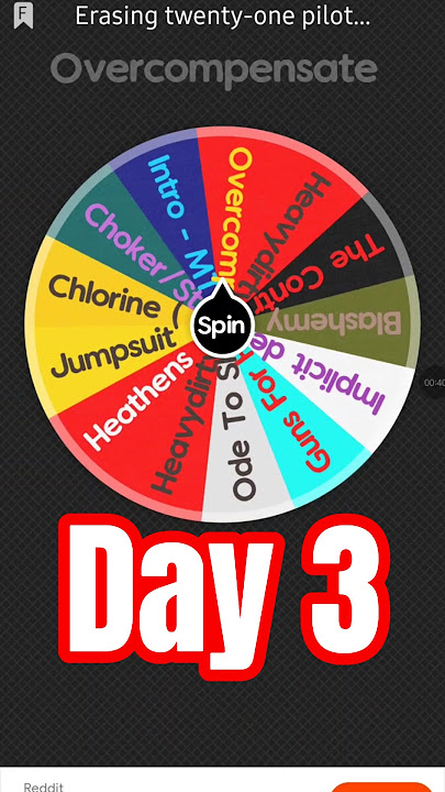 Erasing Twenty-øne piløts album openers to find a winner - Day 3 #spinthewheel #twentyonepilots