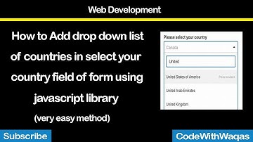 how to create country drop down list using javascript
