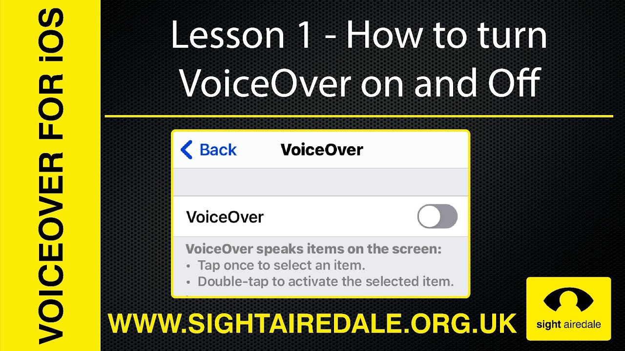 How to turn VoiceOver On and Off on the iPhone Lesson 1 Using