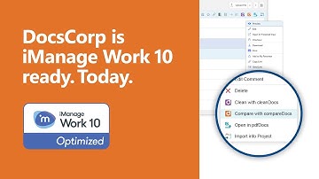 Document Comparison that is iManage Work 10 ready | compareDocs