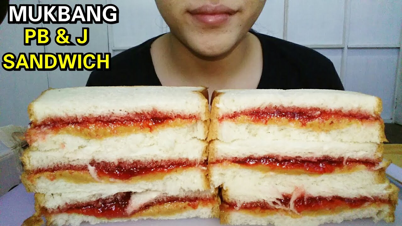 PB & J Sandwich MUKBANG Eating Show - YouTube
