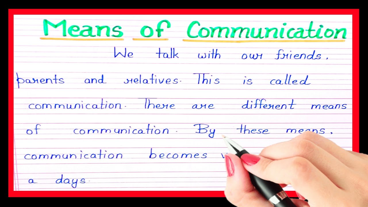 english means of communication essay