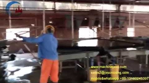 Shaking table concentrator copper separation machine working at Zambia Rock copper ore processing pl