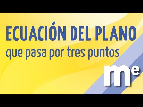 Plano que pasa por tres puntos - YouTube