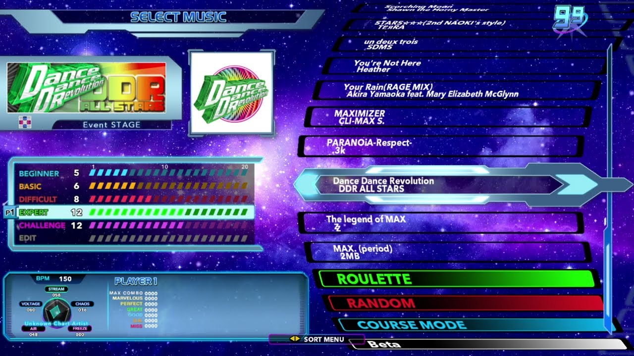 Songlist DDR Extreme (With Scrapped songs)