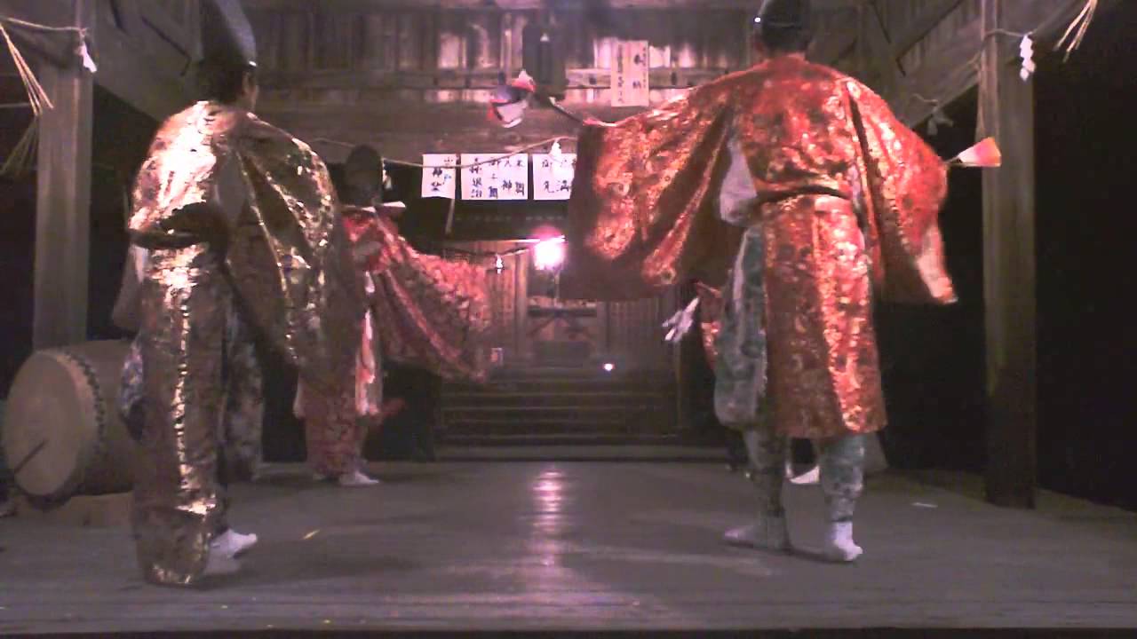秋季祭礼 唐原神楽 重吉貴船神社の二／三 JAPANESE KAGURA