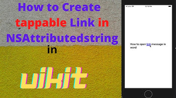 How to create tappable links in NSAttributedString – UIkit