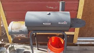 CharBroil Offset Smoker review AND use.