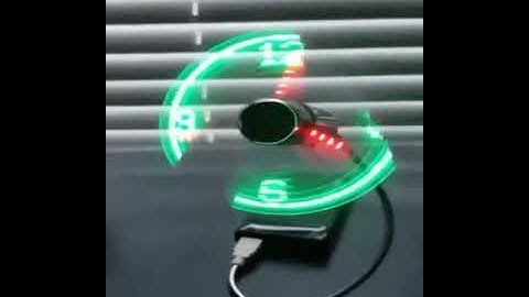 USB Clock Fan LED Cool Gadget Real Time Display#shorts