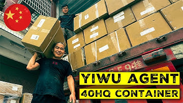 Yiwu Agent Loading 40HQ Container at Yiwu Market