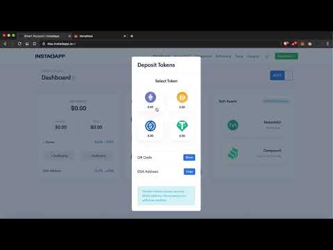 How to get started on Instadapps DSA Dashboard