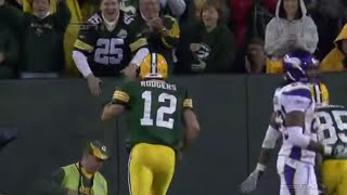 Aaron Rodgers sneaks in 1st career NFL rushing TD | September 8, 2008 | Packers vs. Vikings