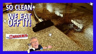 Can You Believe this? We Clean this Dirty Floor so well; We EAT Off IT!