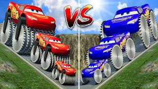 Big & Small Mcqueen with Saw wheels vs Lightning Mcqueen Double Monster Saw Wheels - which is best? screenshot 5