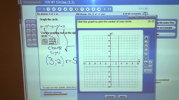Math 1314 Graphing Circles Using MyMathLab