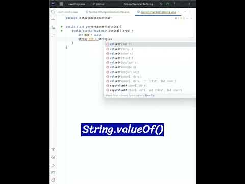 Java Program to Convert a Number to a String | Java Interview Questions & Answers | Java Tutorials