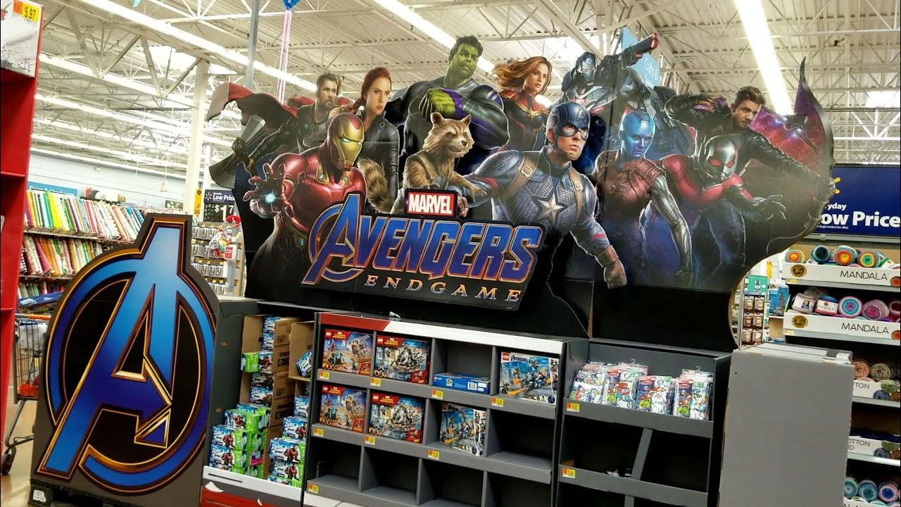 HskyArt Marvel Avengers Endgame Big Giant Merchandise Stand at Walmart AtLA At Los Angeles 2019 HSKY