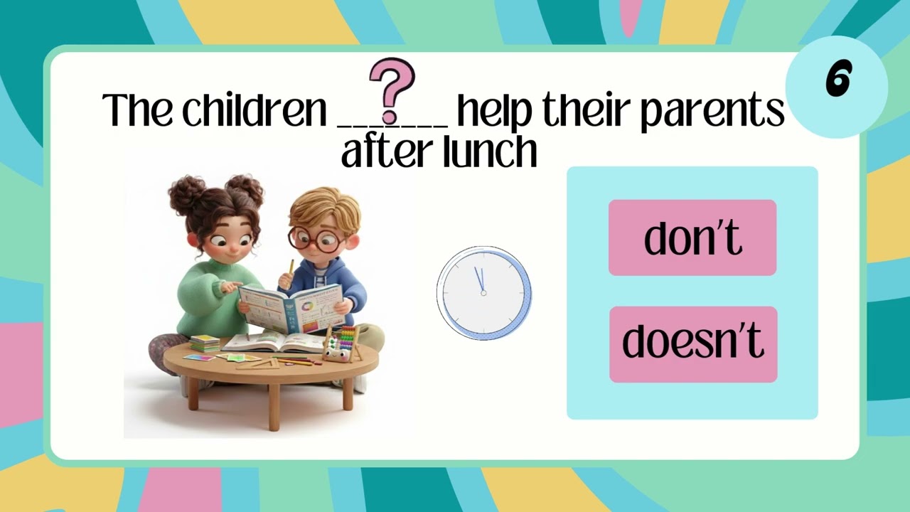 Present Simple Negative Quiz | Negative Sentences | English for Kids