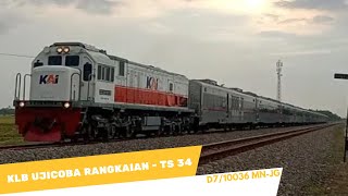KLB Ujicoba Rangkaian Kereta Baru TS 34