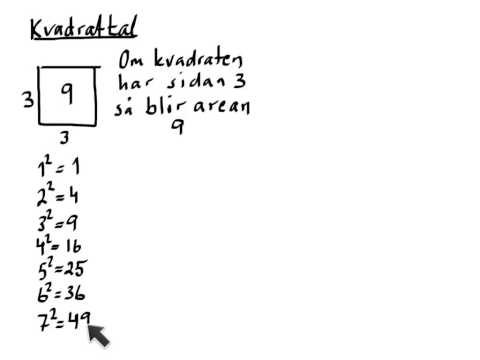 Video: Vad är kvadrattal med exempel?