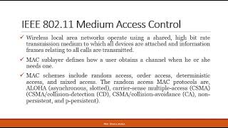 IEEE 802 11 MAC Layer