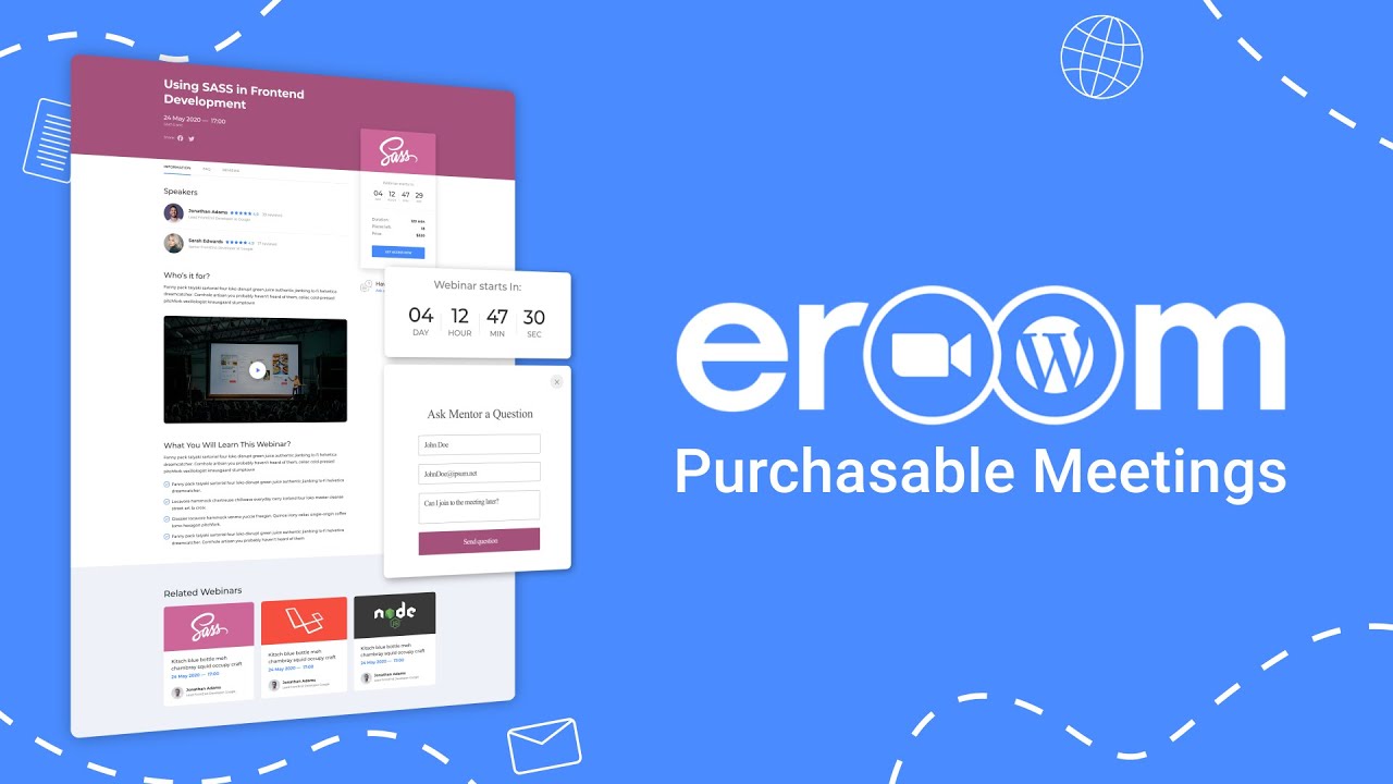 eRoom Zoom Purchasable Video Meetings & Webinars StylemixThemes