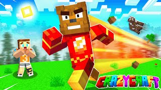 Becoming THE FLASH In Minecraft Crazy Craft