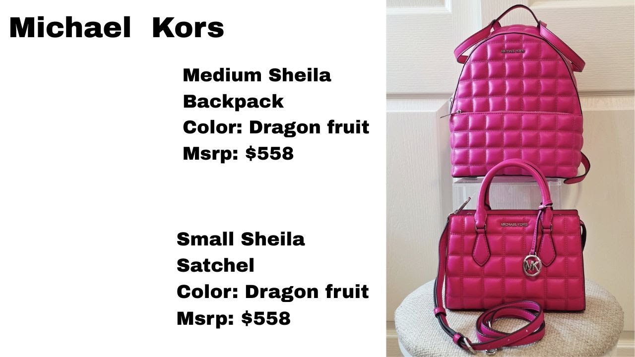 Authentic Michael Kors Sheila Medium Backpack, and Small satchel 