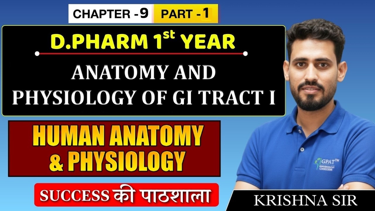 D.Pharm 1st Year | Human Anatomy & Phy. : Anatomy and Physiology of GI ...