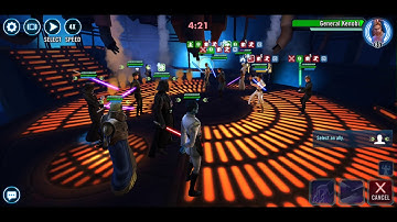 SWGOH - Vader, Thrawn, Wat, Piett, and Traya vs. GL Rey - Arena