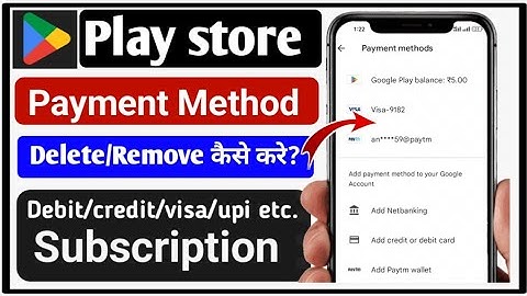 Play store se payment method remove kaise kare | How to remove payment method From Google playstore