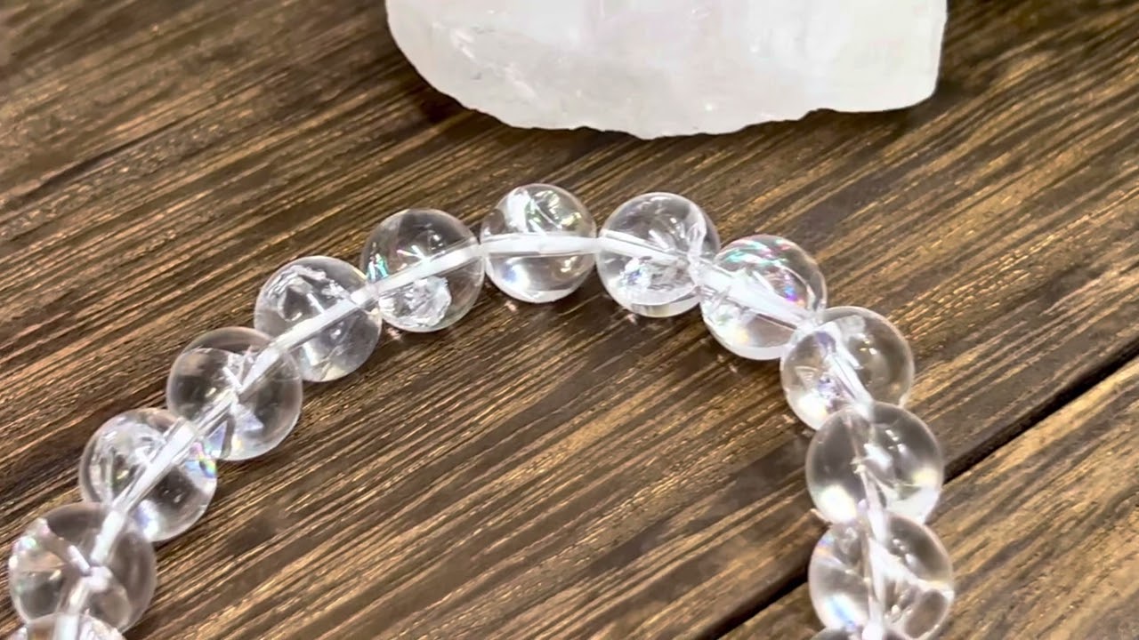 特価！】アイリスクォーツ ブレスレット 10㎜玉 虹水晶 天然 ブラジル