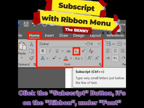 How to Subscript