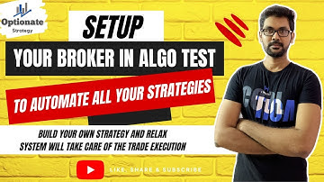 Setup Your Broker With Algo Test For Algo Trading | Automate 9 50 Short Straddle | #algotrading