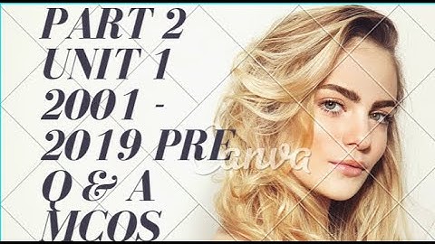 PART 2 - UNIT 1 | 2001 TO 2019 TRB Q & A | PRE MCQS