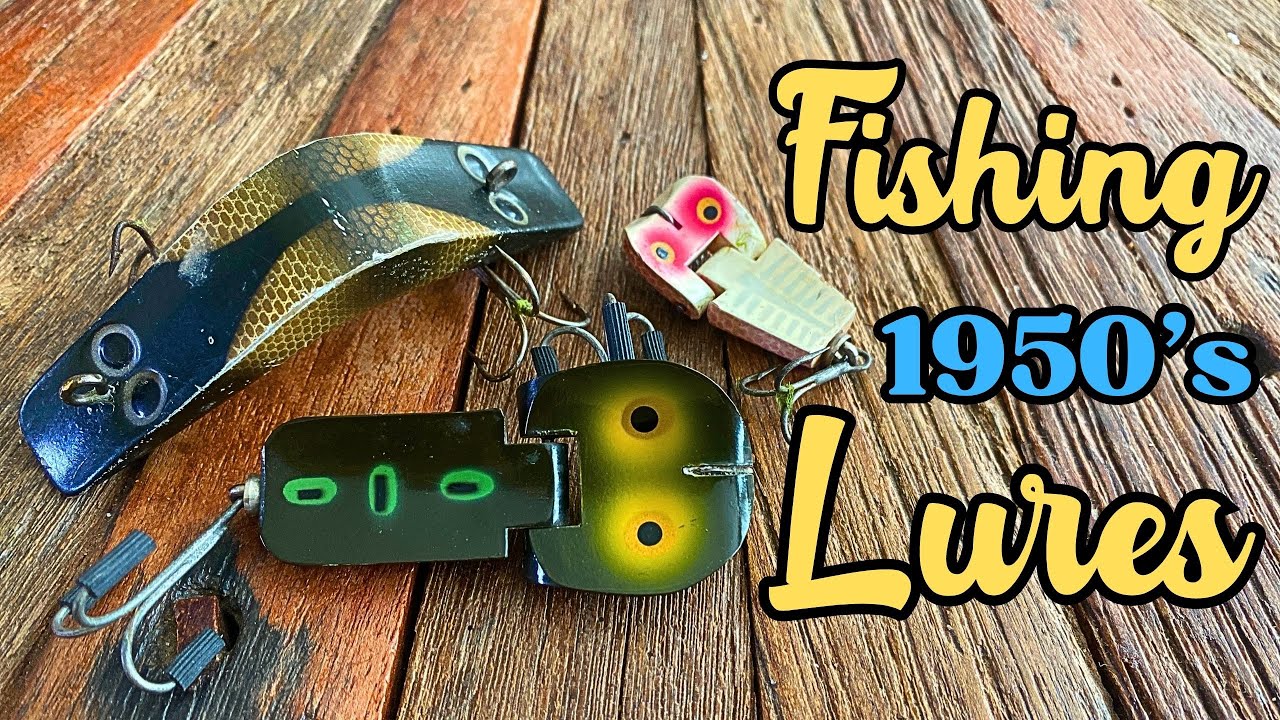 Fishing 1950's Lures - Millsite Daily Double and Heddon Stingaree 