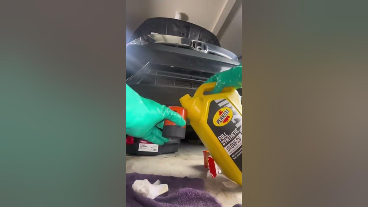 Engine oil change 2016 honda civic shorts diy youtube