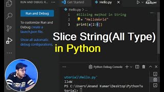 How to slice string in Python (All TYPES) Part 2 | Python full Course | #Python #tutorial | Lesson#2