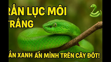 "Rắn lục môi trắng 🐍 | Loài rắn xanh ẩn náu trên cây và đốt!"